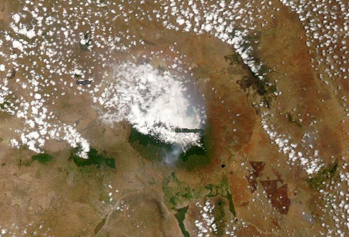 Tanzanian peak, Kilimanjaro, burns for third day straight