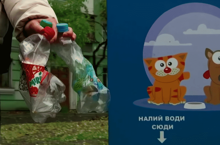 Love for the ‘barks’: Ukrainian machine recycles plastics to feed strays