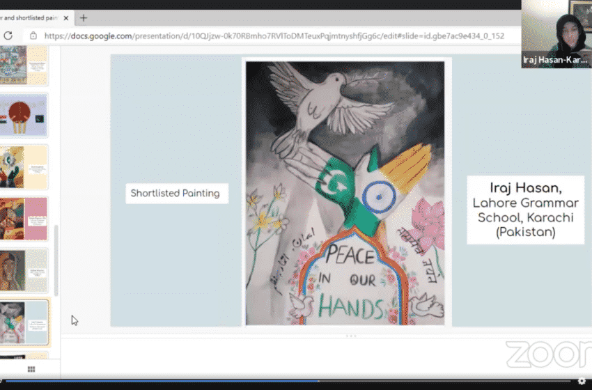 Paintings invited for 10th Indo-Pak peace calendar, from the students of India and Pakistan nationality