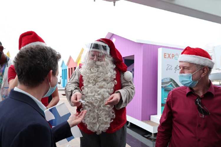 Santa Claus visited the Amazon rainforest at the Brazil pavilion at Expo2020