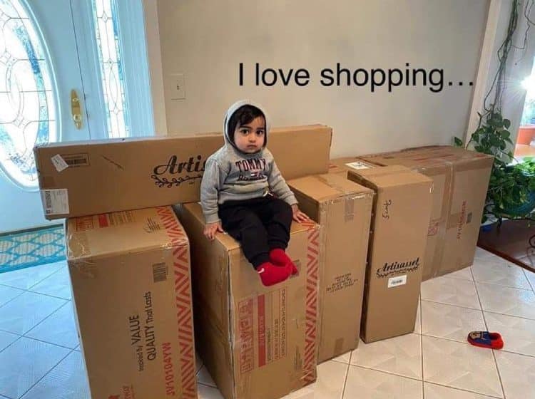 Baby goes on Walmart shopping spree