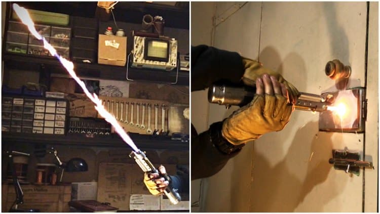 A real-life working lightsaber has been awarded the Guinness World Record
