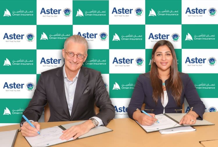 Mr. Jean-Louis Laurent Josi, Chief Executive Officer, Oman Insurance Company and Ms. Alisha Moopen, Deputy Managing Director, Aster DM Healthcare-min