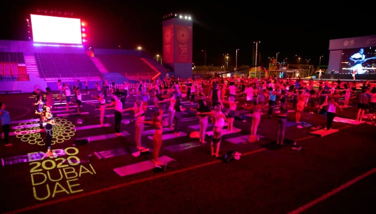 Yoga lovers received a special class by celebrity teacher Dylan Werner at the Expo 2020 Dubai