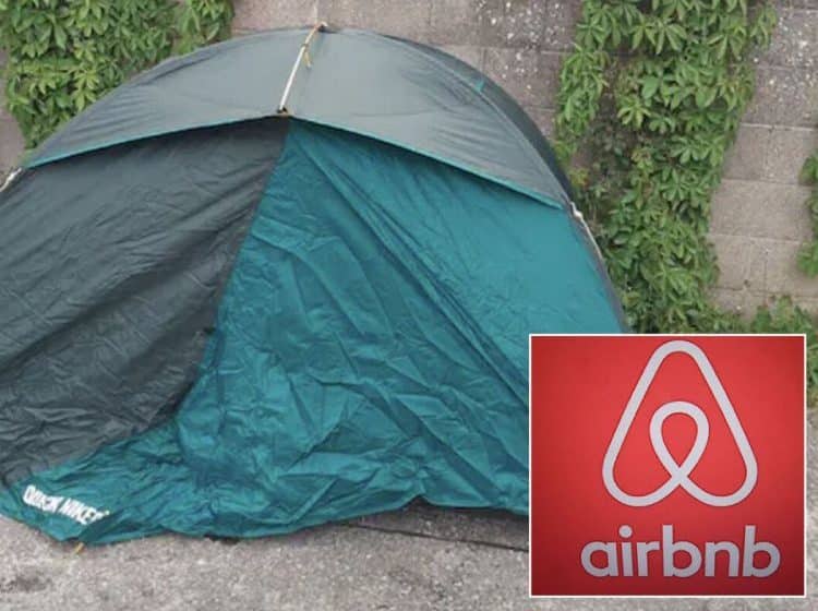 A man charges AED 275 a night to stay in a tent