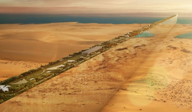 37 NEOM City of the Future, a magical world with 170 km of glass walls and 7 km of floating structures