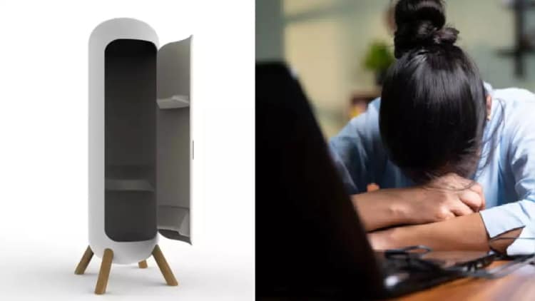 Take a standing power nap at work with the Kamin box