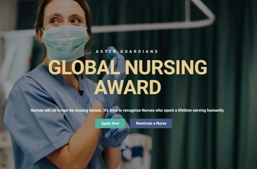 Nominate your favourite nurse for the Aster Guardians Global Nursing Award 2023