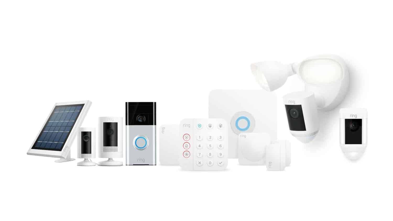 Ring Smart Security Devices include Video Doorbells, Security Cameras and Alarm System