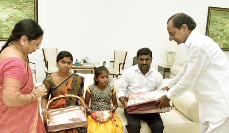 Telangana Girl With No Name Meets KCR Gets One After 9 Years